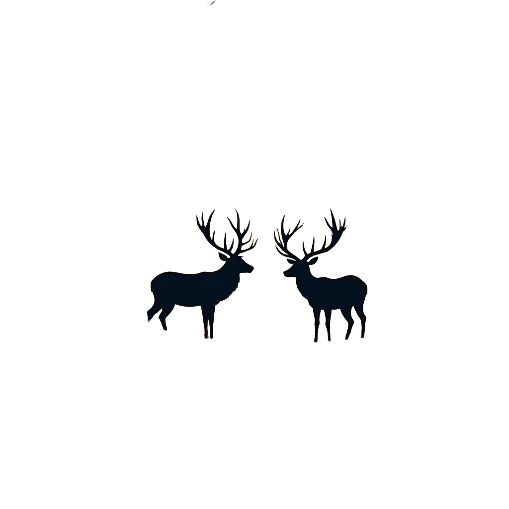 Two Stags Facing Each Other